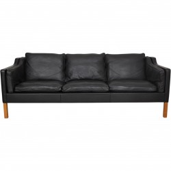 Børge Mogensen 3-personers 2213 sofa i sort læder