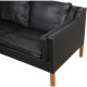 Børge Mogensen 3-personers 2213 sofa i sort læder