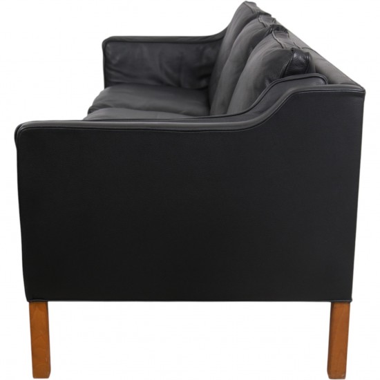 Børge Mogensen 3-personers 2213 sofa i sort læder