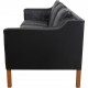 Børge Mogensen 3-personers 2213 sofa i sort læder