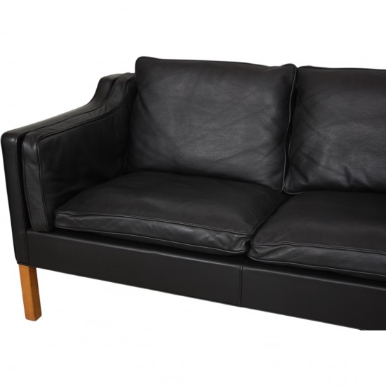 Børge Mogensen 3-personers 2213 sofa i sort læder