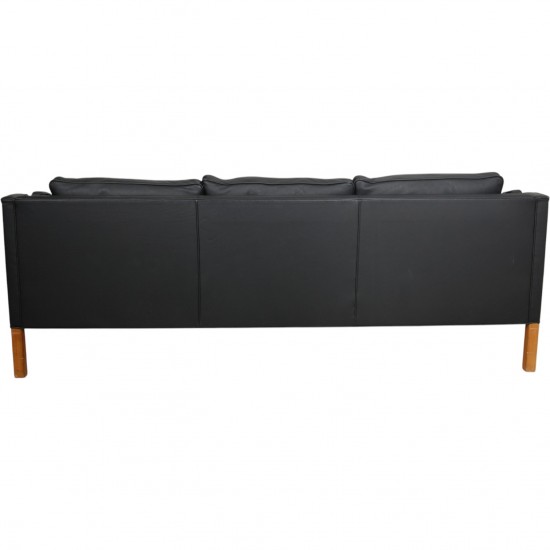 Børge Mogensen 3-personers 2213 sofa i sort læder
