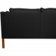 Børge Mogensen 3-personers 2213 sofa i sort læder