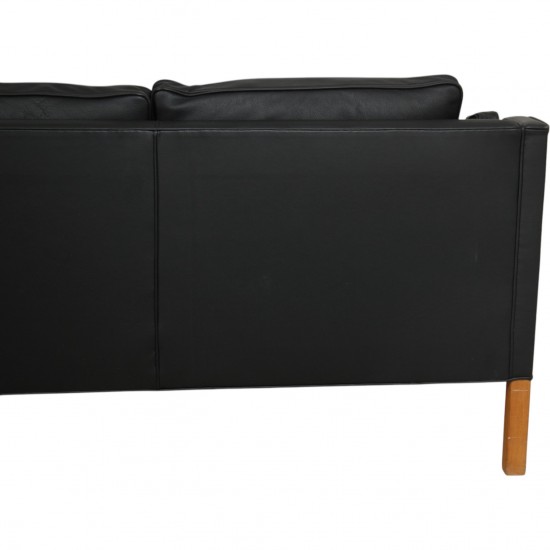 Børge Mogensen 3-personers 2213 sofa i sort læder