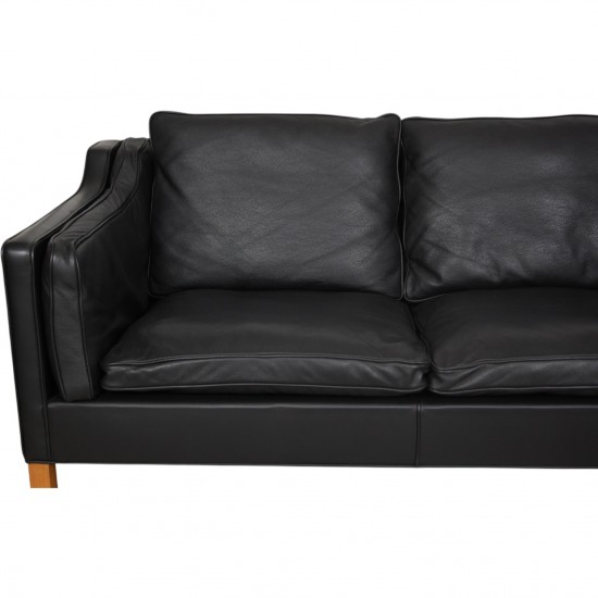 Børge Mogensen 3-personers 2213 sofa i sort læder
