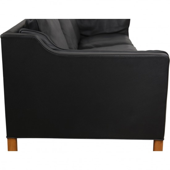 Børge Mogensen 3-personers 2213 sofa i sort læder
