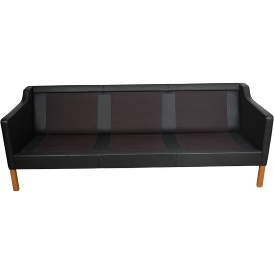 Børge Mogensen 3-personers 2213 sofa i sort læder