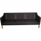 Børge Mogensen 3-personers 2213 sofa i sort læder