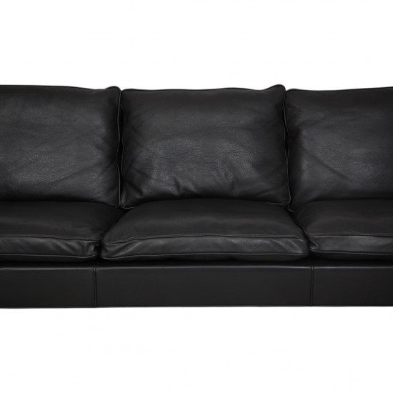 Børge Mogensen 3-personers 2213 sofa i sort læder
