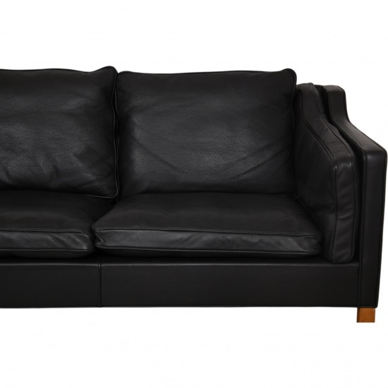 Børge Mogensen 3-personers 2213 sofa i sort læder