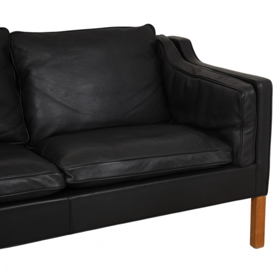 Børge Mogensen 3-personers 2213 sofa i sort læder