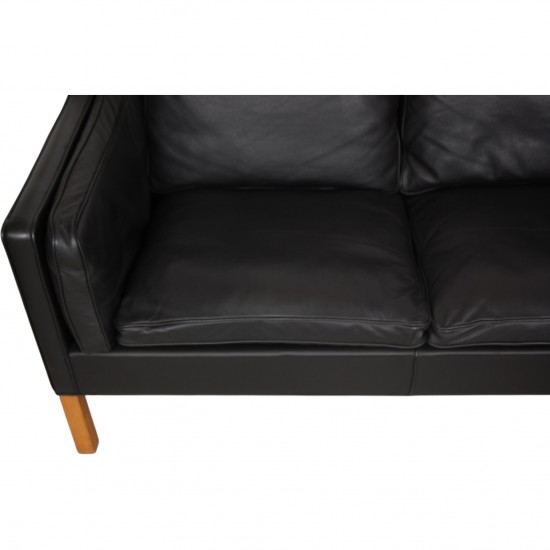 Børge Mogensen 3-personers 2213 sofa i sort læder