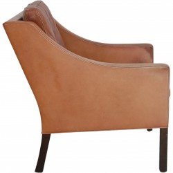 Børge Mogensen 2207 lænestol i brun anilin læder