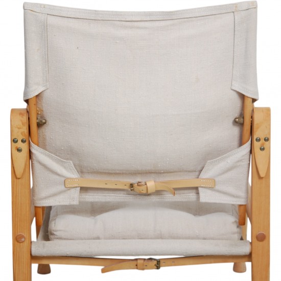 Kaare Klint Safari chair in canvas fabric