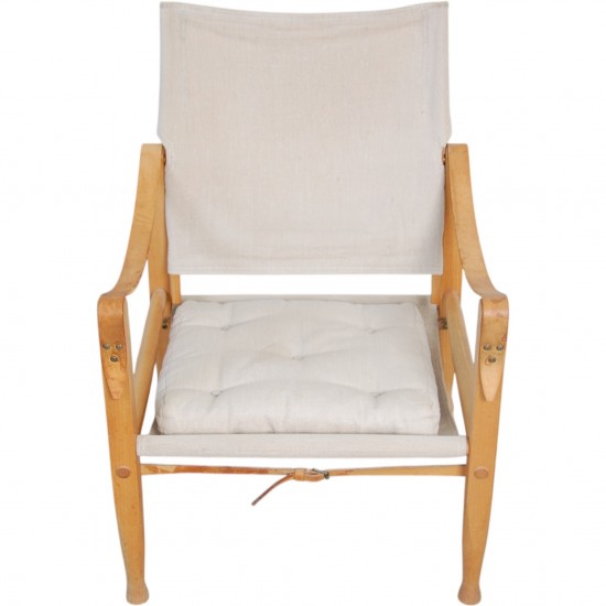 Kaare Klint Safari chair in canvas fabric