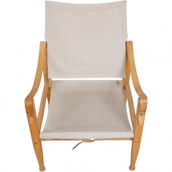 Kaare Klint Safari chair in canvas fabric