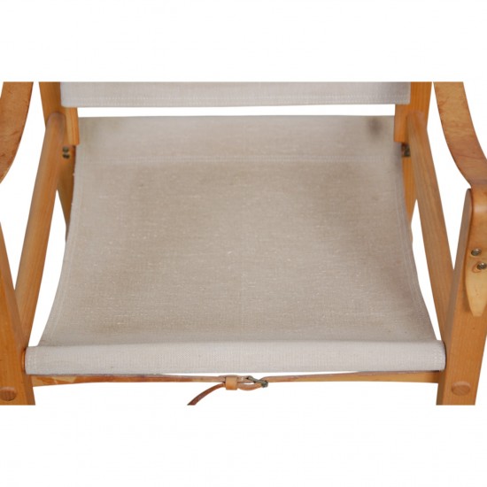 Kaare Klint Safari chair in canvas fabric