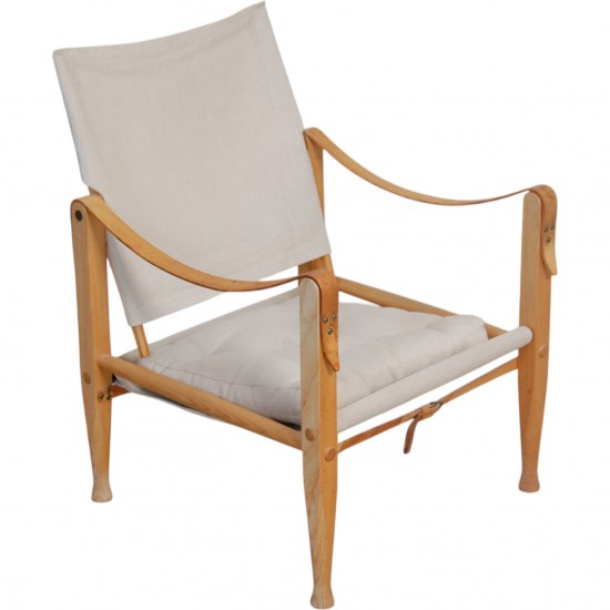 Kaare Klint Safari chair in canvas fabric