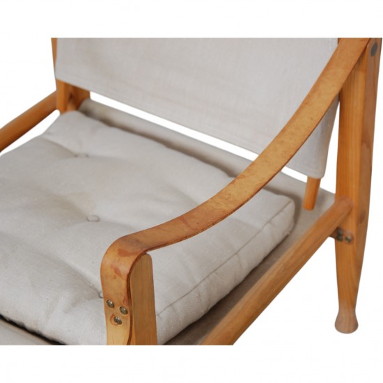Kaare Klint Safari chair in canvas fabric