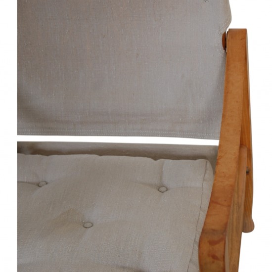 Kaare Klint Safari chair in canvas fabric