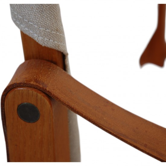 Kaare Klint Safari chair in canvas fabric