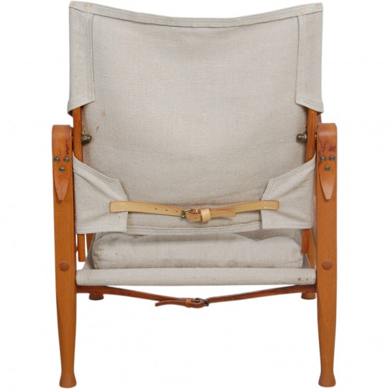 Kaare Klint Safari chair in canvas fabric