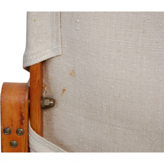 Kaare Klint Safari chair in canvas fabric