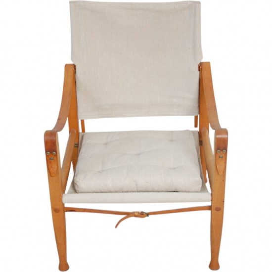 Kaare Klint Safari chair in canvas fabric