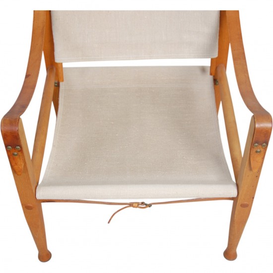 Kaare Klint Safari chair in canvas fabric
