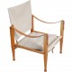Kaare Klint Safari chair in canvas fabric