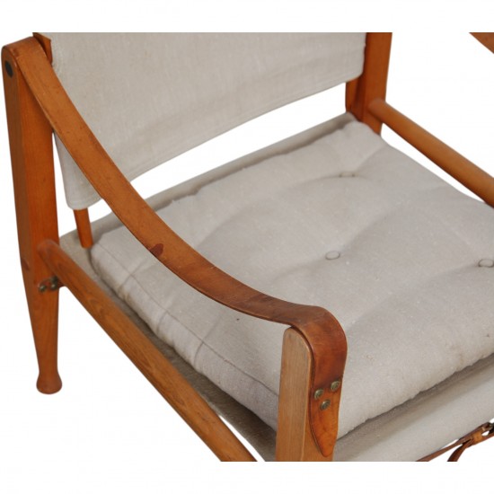 Kaare Klint Safari chair in canvas fabric
