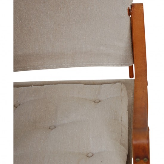 Kaare Klint Safari chair in canvas fabric