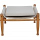 Kaare Klint Safari stool in canvas fabric