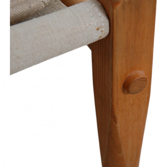 Kaare Klint Safari stool in canvas fabric