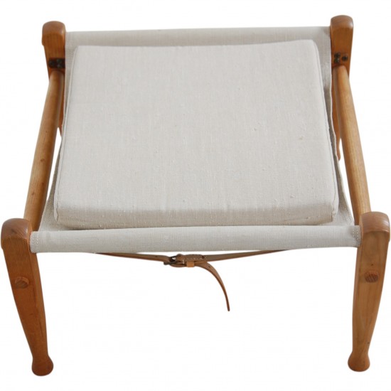 Kaare Klint Safari stool in canvas fabric