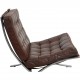 Ludwig Mies van Der Rohe vintage Barcelona stol i brun læder
