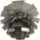 Poul Henningsen stål Kogle lampe 48 Cm