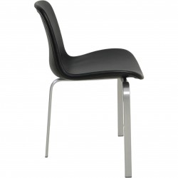 Poul Kjærholm PK-8 chair reupholstered in black nevada leather