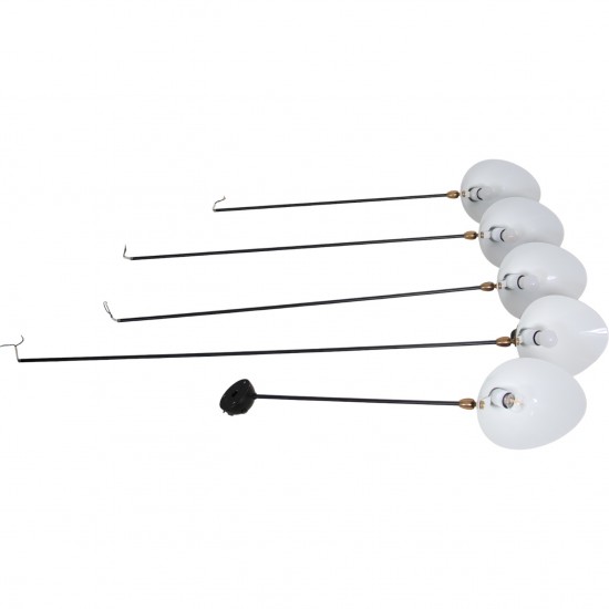 Serge Mouille Five arms Spider lamp