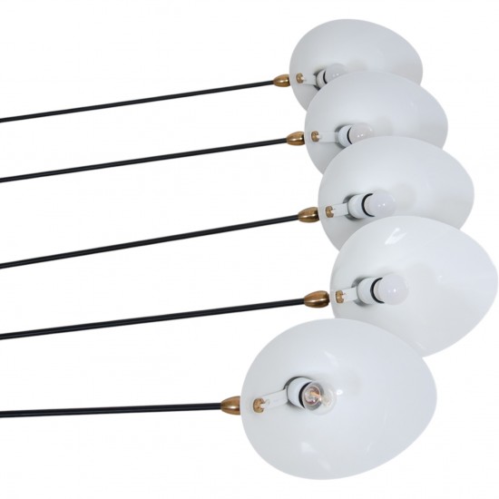 Serge Mouille Five arms Spider lamp