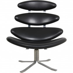 Erik Jørgensen Corona stol i sort læder