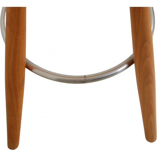 Hans Wegner CH58 barstool in cognac leather