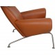 Hans Wegner OX chair med skammel i cognac læder