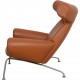 Hans Wegner OX chair med skammel i cognac læder