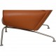 Hans Wegner OX chair med skammel i cognac læder