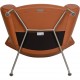 Hans Wegner OX chair med skammel i cognac læder