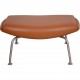 Hans Wegner OX chair med skammel i cognac læder