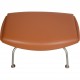 Hans Wegner OX chair med skammel i cognac læder