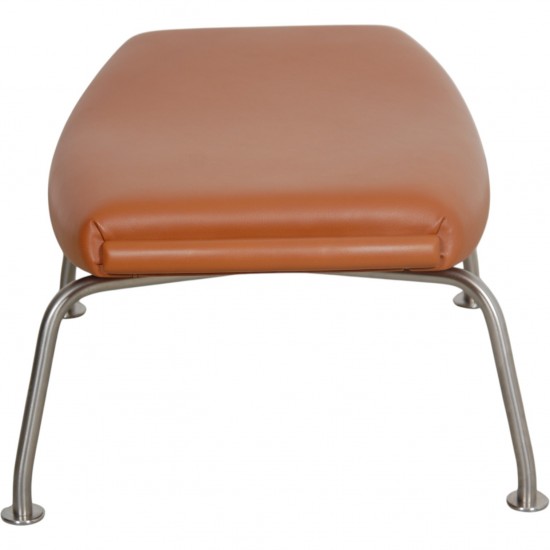 Hans Wegner OX chair med skammel i cognac læder