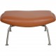 Hans Wegner OX chair med skammel i cognac læder